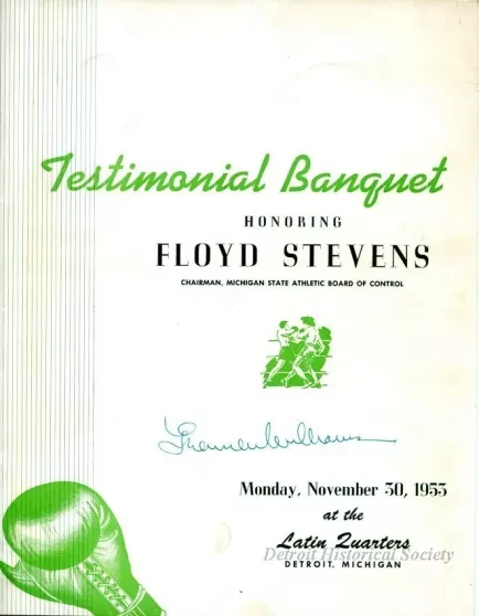 Program - Testimonial Banquet Honoring Floyd Stevens