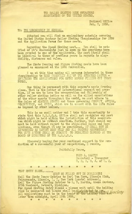 Announcement - The Roller Rink Operators Association of the United States