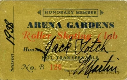 Card, Membership - Honorary Member
Arena Gardens