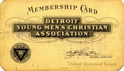 Card, Membership - Membership Card
Detroit Young Men's Christian Association