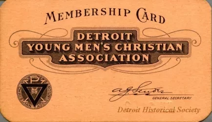 Card, Membership - Membership Card
Detroit Young Men's Christian Association