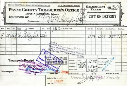 Bill, Tax - Wayne County Treasurer's Office