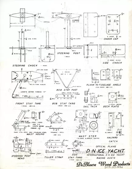 Drawing, Technical - Official Plans - DN Ice Yacht
International DN Ice Yacht Racing Association