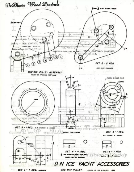 Drawing, Technical - DN Ice Yacht Accessories