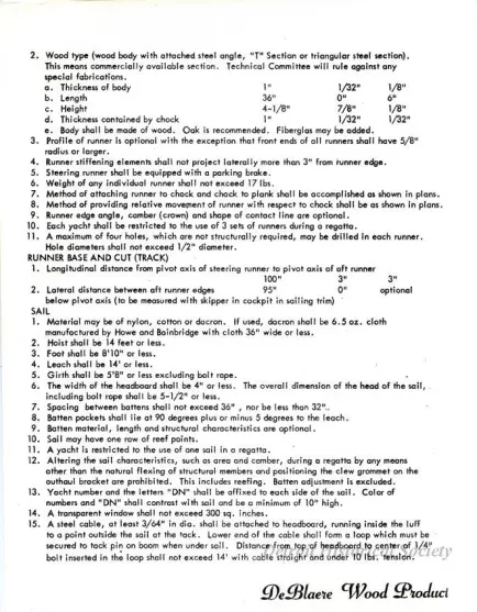 Specification - DN Ice Yacht Construction Procedure & Ponters