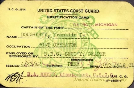 Card, Identification - United States Coast Guard