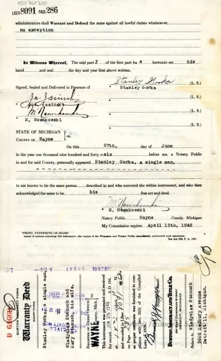 Indenture - Warranty Deed