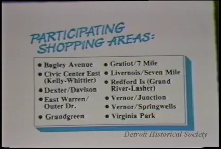 U-Matic - 20 sec. P.S.A. Shopping Area