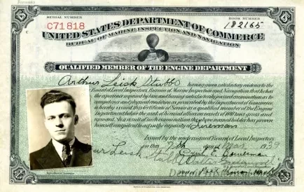 Book, Discharge - United States Department of Commerce Discharge Book No. 182165