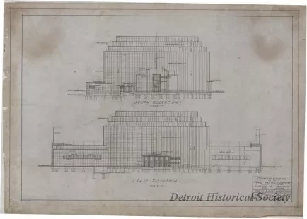 Drawing, Architectural - Courtesy Building for the Ford Motor Company, Dearborn, Michigan