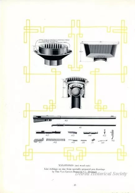 Print - A. Great Lakes Steamer - Greater Detroit
B. Xylotones