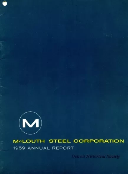 Report, Annual - McLouth Steel Corporation 1959 Annual Report