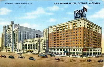 Postcard - Fort Wayne Hotel, Detroit, Michigan