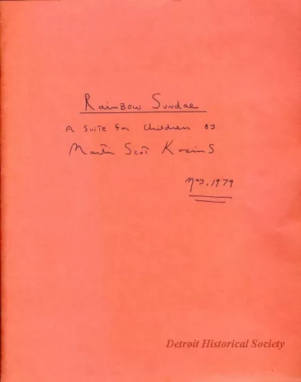 Folder, File - Rainbow Sundae
A Suite for Children 
by Martin Scot Kosins