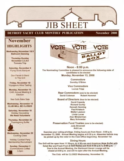 Newsletter - Jib Sheet