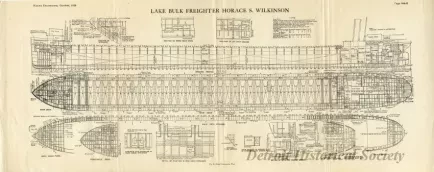 Drawing, Technical - Lake Bulk Freighter Horace S. Wilson