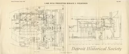 Drawing, Technical - Lake Bulk Freighter Horace S. Wilson