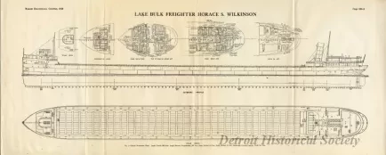 Drawing, Technical - Lake Bulk Freighter Horace S. Wilson