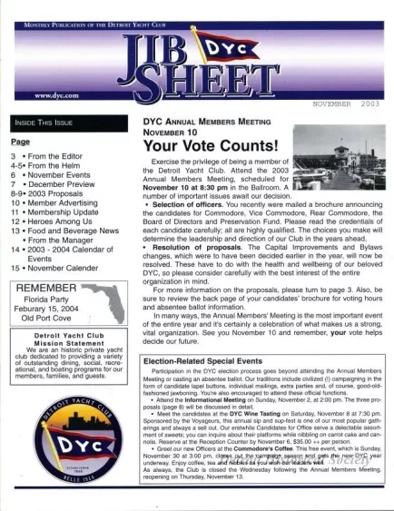 Newsletter - Jib Sheet