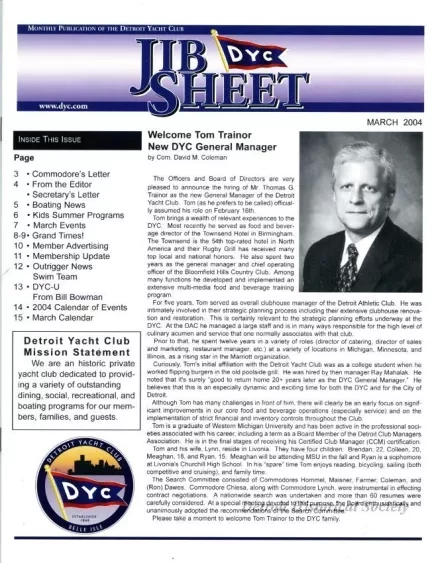 Newsletter - Jib Sheet