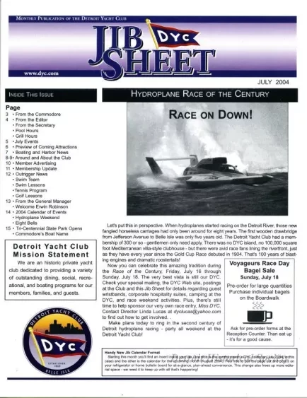Newsletter - Jib Sheet