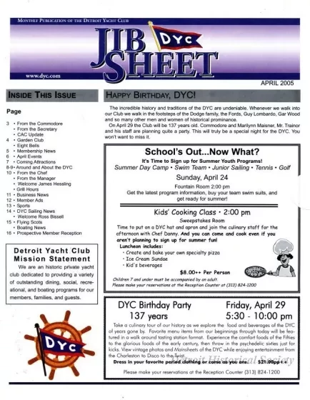 Newsletter - Jib Sheet