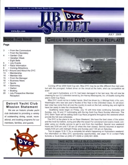 Newsletter - Jib Sheet
