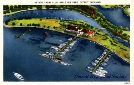 Postcard - Detroit Yacht Club, Belle Isle Park, Detroit, Mich.