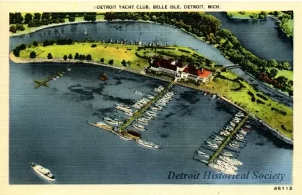 Postcard - Detroit Yacht Club, Belle Isle Park, Detroit, Mich.