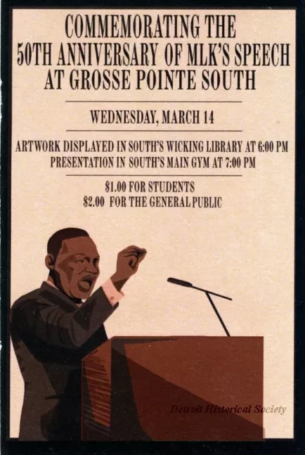 Announcement - Commemorating the 50th Anniversary of MLK's Speech 
at Grosse Pointe South