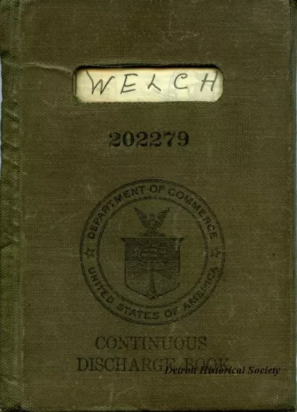 Book, Discharge - United States Department of Commerce Discharge Book No. 202279