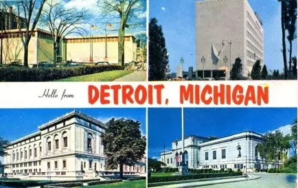Postcard - Hello from Detroit, Michigan