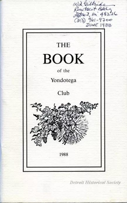 Roster - The Book of the Yondotega Club, 1988