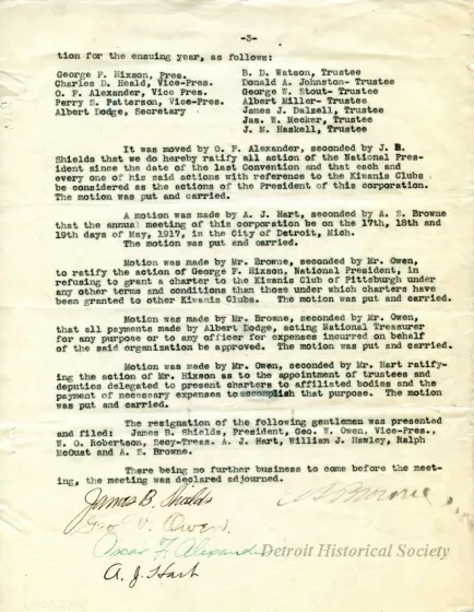 Minutes - Minutes - International Kiwanis Convention
Cleveland, May 1, 1917