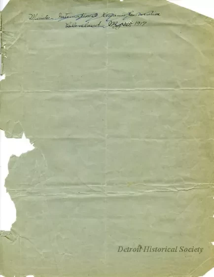 Minutes - Minutes - International Kiwanis Convention
Cleveland, May 1, 1917