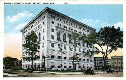 Postcard - Detroit Athletic Club, Detroit, Mich.