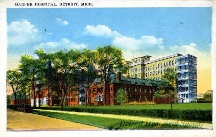 Postcard - Harper Hospital, Detroit, Mich.