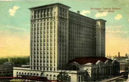 Postcard - Michigan Central Station, Detroit, Mich.