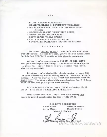 Letter - News Bulletin
Central Business District Association