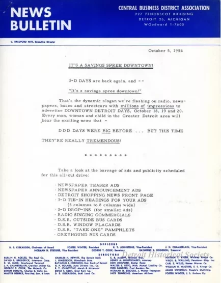 Letter - News Bulletin
Central Business District Association