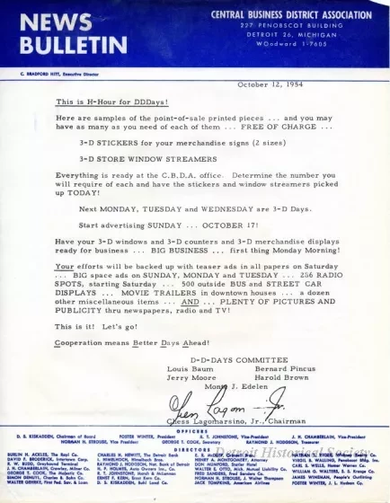 Letter - News Bulletin
Central Business District Association