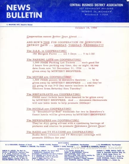 Letter - News Bulletin
Central Business District Association