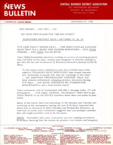 Letter - News Bulletin
Central Business District Association