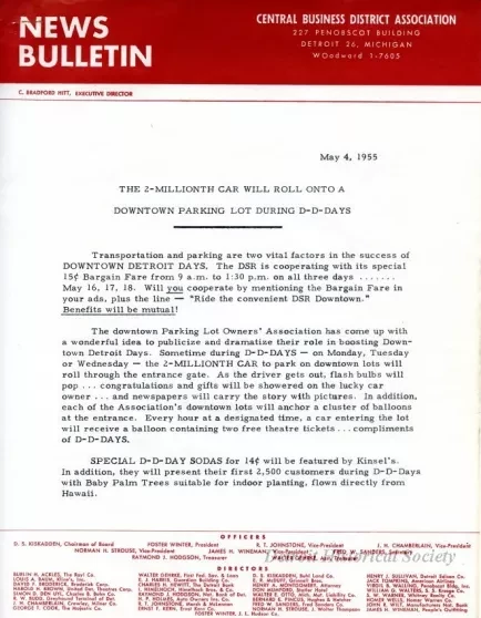 Letter - News Bulletin
Central Business District Association