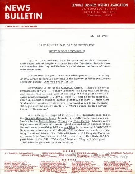 Letter - News Bulletin
Central Business District Association