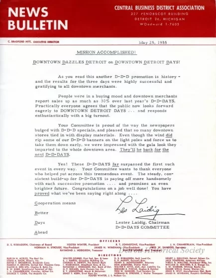 Letter - News Bulletin
Central Business District Association