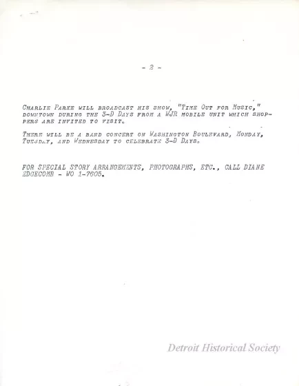 Letter - News Bulletin
Central Business District Association