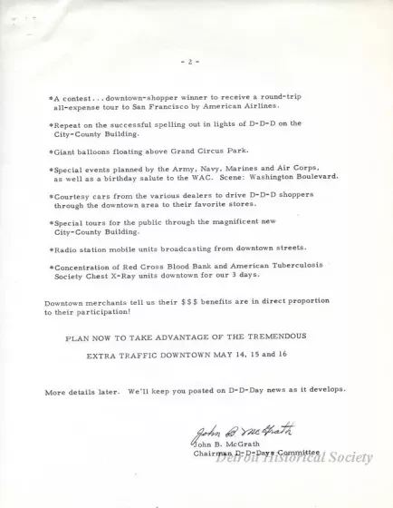 Letter - News Bulletin
Central Business District Association