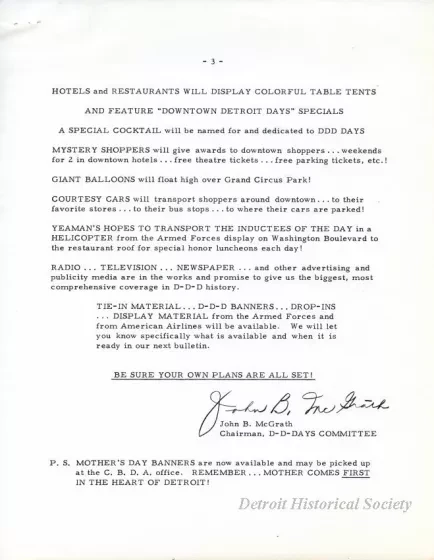 Letter - News Bulletin
Central Business District Association