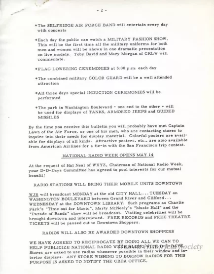 Letter - News Bulletin
Central Business District Association